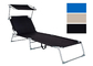 BSCI في الهواء الطلق قابل للطي مستلق على الشاطئ Sun Patio Chaise Lounge Chair Pool Lawn Lounger